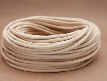 Cablu electric textil rotund 3x0.75 ECRU