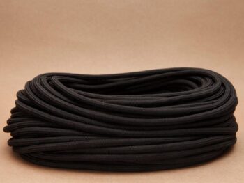 Cablu electric textil rotund 3x0.75 NEGRU