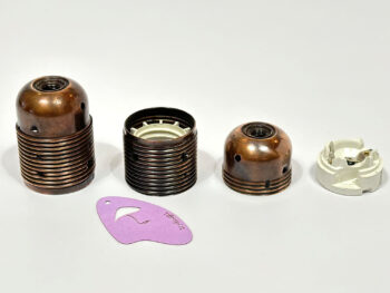 Fasung metalic CUPRU PATINAT filet lung E27