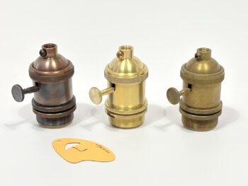 Fasung alama masiva cu intrerupator rotita E27