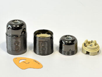 Fasung metalic NEGRU filet lung E27