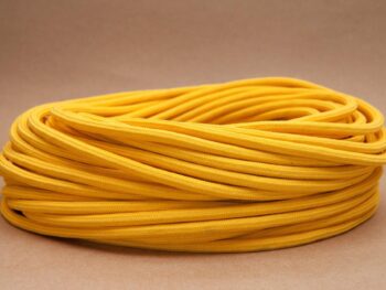 Cablu electric textil rotund 3x0.75 GALBEN