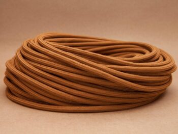 Cablu electric textil rotund 3x0.75 OCRU VINTAGE