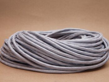 Cablu electric textil rotund 3x0.75 ARGINTIU