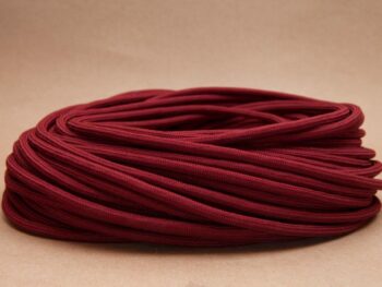 Cablu electric textil rotund 3x0.75 BORDO