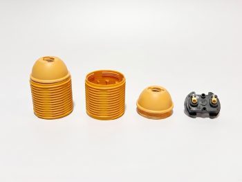Fasung thermoplastic auriu E27 filet exterior