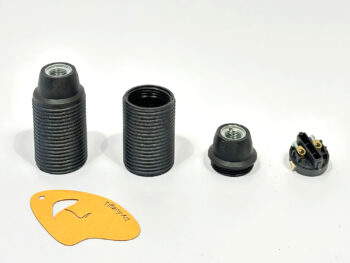 Fasung EBONITA E14 negru filet exterior