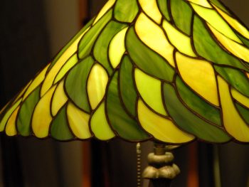Green Leaf Tiffany Lamp