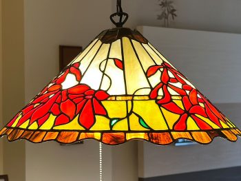 Rust Leaf Tiffany Lamp